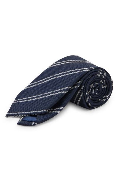 MANGO MANGO Microstructure Stripe Tie