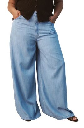 MANGO MANGO Mid Rise Palazzo Jeans