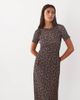 Mango Mango midi dress in black floral print - 2