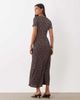 Mango Mango midi dress in black floral print - 4