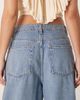 Mango Mango Mila relaxed straight leg jeans with bleach front in light blue - 4