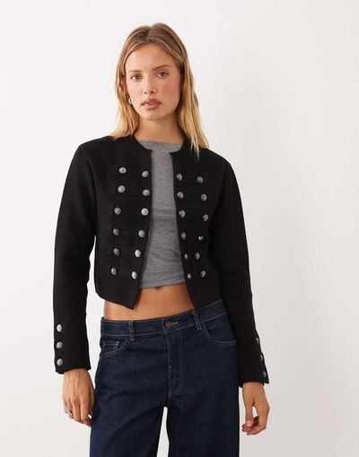 Mango Mango military jacket in black