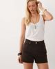 Mango Mango mini shorts in brown denim - 3