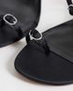Mango Mango minimal heeled sandals with buckles in black - 3