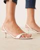 Mango Mango minimal slingback heeled sandals in beige-Neutral - 2