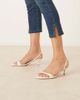 Mango Mango minimal slingback heeled sandals in beige-Neutral - 4