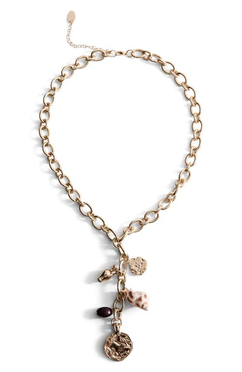 MANGO MANGO Mixed Bead Pendant Necklace