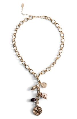 MANGO MANGO Mixed Bead Pendant Necklace
