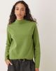Mango Mango mock neck sweater in green - 1