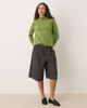 Mango Mango mock neck sweater in green - 2