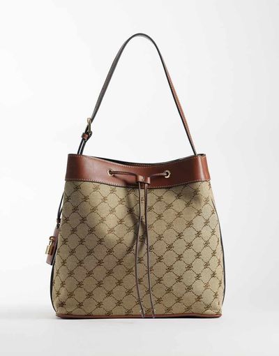 Mango Mango monogram bucket bag in brown