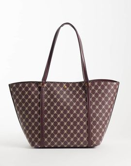 Mango Mango monogram tote bag in chocolate-Brown