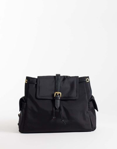 Mango Mango multi compartment backpack in black