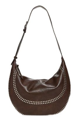 MANGO MANGO Mumbai Studded Faux Leather Shoulder Bag