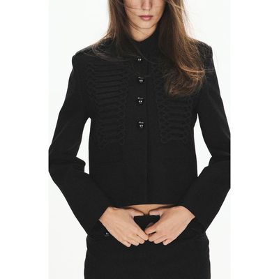 MANGO MANGO Napoleon Frogging Detail Jacket