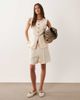 Mango Mango Napoli bermuda shorts in beige - part of a set-Neutral - 1