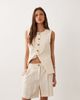 Mango Mango Napoli bermuda shorts in beige - part of a set-Neutral - 2