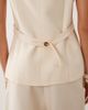 Mango Mango Napoli longline vest in beige - part of a set-Neutral - 4