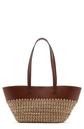 MANGO MANGO Natural Fiber Tote Bag