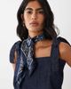 Mango Mango neck scarf in blue tile print-Navy - 2