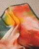 Mango Mango neck scarf in blurred floral print-Orange - 2