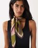 Mango Mango neck scarf in vintage floral print-pink - 1