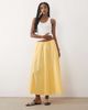 Mango Mango Newcreta 100% cotton full maxi skirt in butter yellow - part of a set - 1