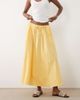 Mango Mango Newcreta 100% cotton full maxi skirt in butter yellow - part of a set - 2