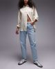 Mango Mango Newmom mom jeans in bleach washed blue - 1