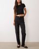 Mango Mango Newmom relaxed mom jeans in black - 1