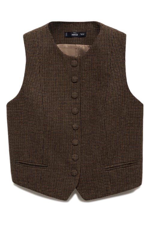 MANGO MANGO Nimes Microcheck Waistcoat