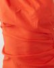 Mango Mango one-shoulder ruched mini dress in bright red-Orange - 4