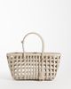 Mango Mango open-weave purse in cream-Neutral - 1