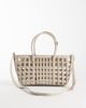 Mango Mango open-weave purse in cream-Neutral - 4