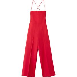 MANGO MANGO Open Back Crop Jumpsuit