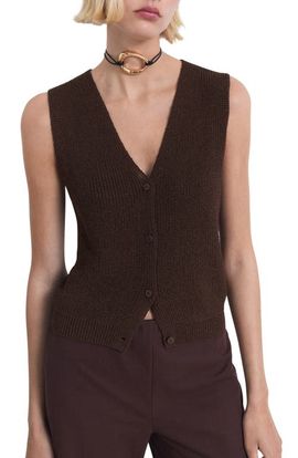 MANGO MANGO Open Knit Sweater Vest