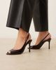 Mango Mango open toe slingback heels in cherry red - 1