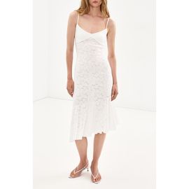 MANGO MANGO Openwork Embroidered Midi Dress