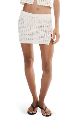 MANGO MANGO Openwork Knit Miniskirt