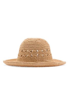MANGO MANGO Openwork Straw Sun Hat