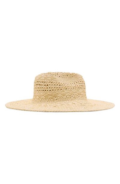 MANGO MANGO Openwork Wide Brim Straw Sun Hat