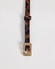 Mango Mango oval buckle belt in leopard print-Brown - 3