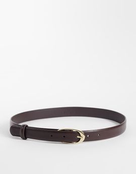 Mango Mango oval buckle classic belt in brown
