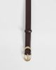 Mango Mango oval buckle classic belt in brown - 3
