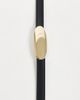 Mango Mango oval buckle slim belt in black - 2