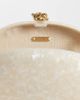 Mango Mango oval clutch bag with detatchable chain in pearl-White - 3