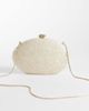 Mango Mango oval clutch bag with detatchable chain in pearl-White - 4