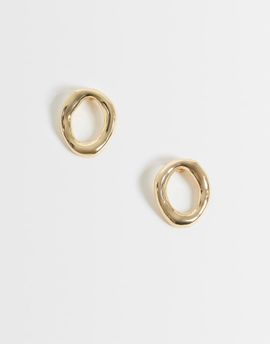 Mango Mango oval drop earring in gold