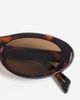 Mango Mango oval sunglasses in tortoiseshell-Brown - 2