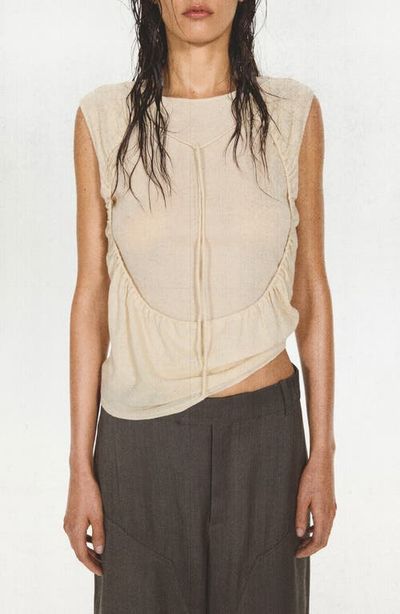 MANGO MANGO Overlay Top with Gathered Detail